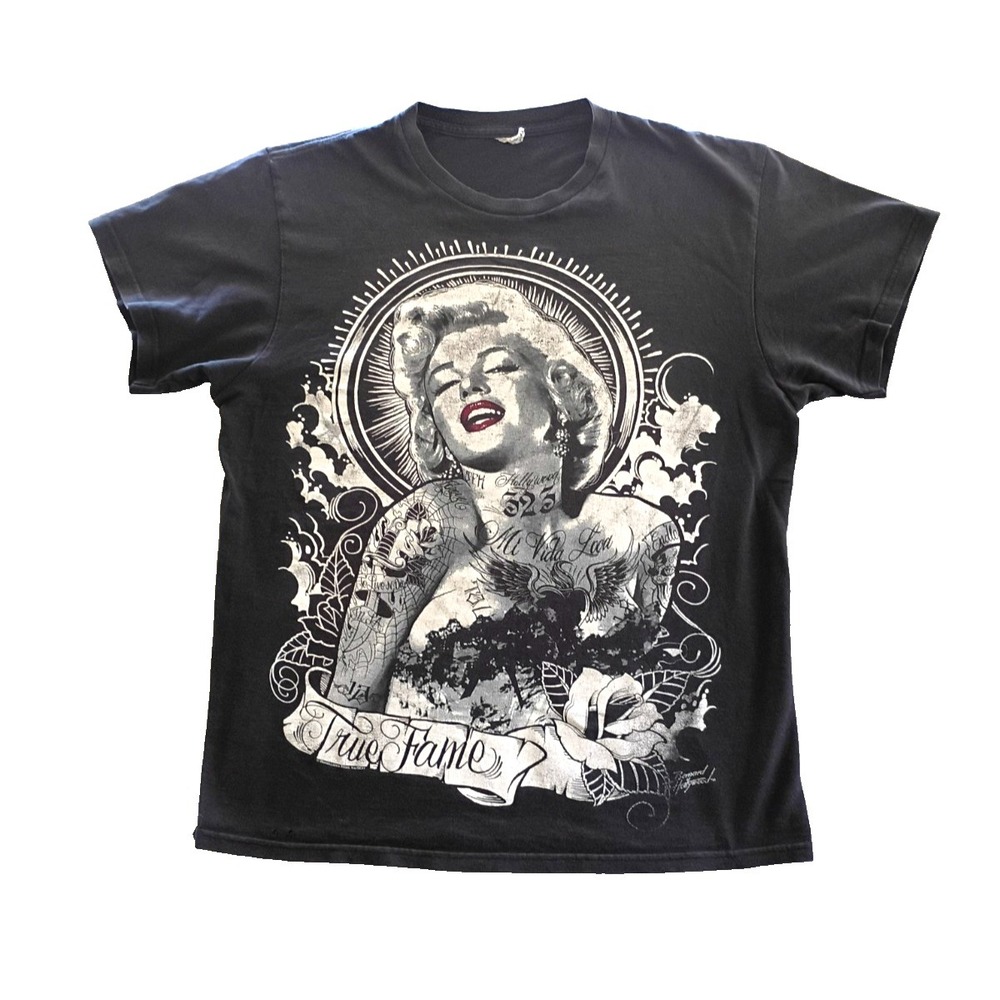 Vintage Bernard of Hollywood True Fame Tatooed Marilyn Monroe T-Shirt Large